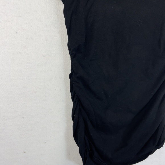 Express Black Sweater Dress size Medium Turtleneck Short Sleeve Women's Rayon - Picture 6 of 9